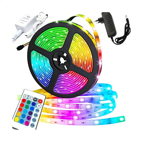 Fita Led Rgb 5mt Iluminação Decoração Piscina Sanca Env 24h Tensão de operação 12V 127/220V