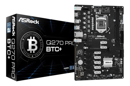 Imagen 2 de 5 de Tarjeta Madre Asrock Q270 Pro Btc+ Hdmi