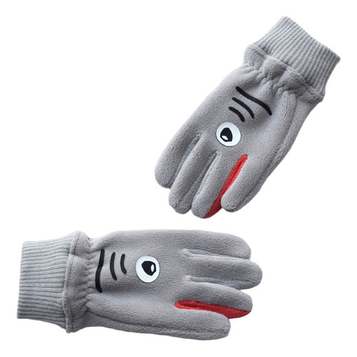 (or-1) Lindos Guantes De Invierno Con Forma De Tiburón Para