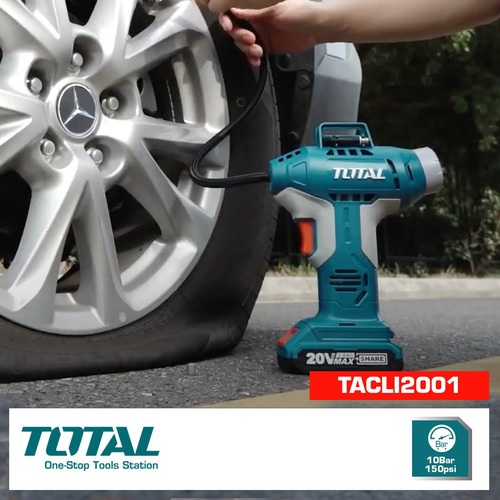 Imagen 8 de 10 de Inflador Inalámbrico De Mano 20v Total 150psi