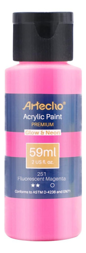 Pintura Que Brilla En La Oscuridad Neon Magenta De 59ml