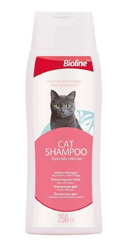 Shampoo Para Gato Pelo Corto Bioline 250 Ml Pt