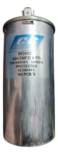 Capacitor Minisplit 40 + 2 Mf 440v Aluminio