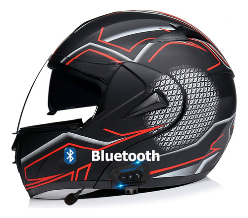 Casco De Moto Abatible Aprobado Por Dot Con Bluetooth