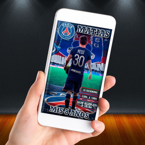 Tarjeta Digital De Cumpleaños Paris Saint Germain Psg Messi