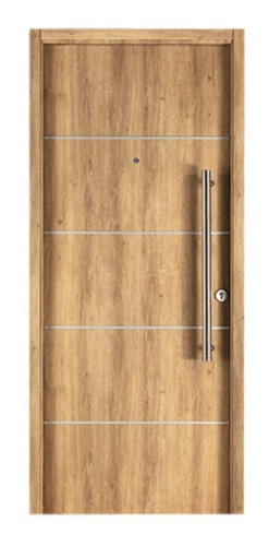 Puerta Oblak Innova 1983 Roble Apliques Aluminio Izq 80