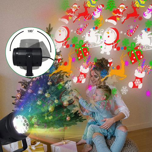 Proyector Luces Led Navidad Lámpara Diapositivas Decoración