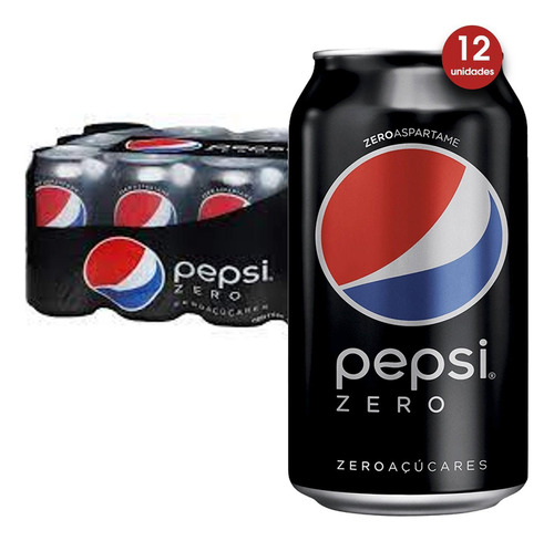 Refrigerante Pepsi Zero 350ml - Sem Açúcar E Calorias