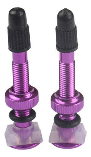2x Aluminio 6colores Presta Válvulas Púrpura