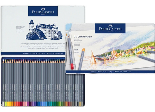 36 Colores Acuarelables Profesional Goldfaber Faber Castell