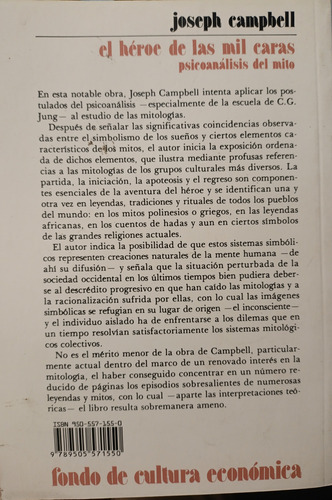 El Heroe De Las Mil Caras / Joseph Campbell (Usado)