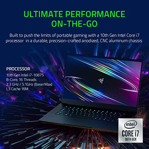 Laptop Razer Blade 15 Advanced Gaming : Intel Core I7-10875h