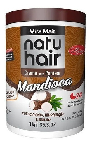 Creme Para Pentear Natuhair Mandioca 1kg