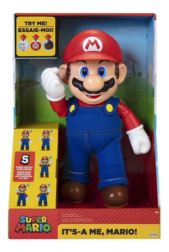 Brinquedo Boneco Super Mario Articulado Com Sons E Falas