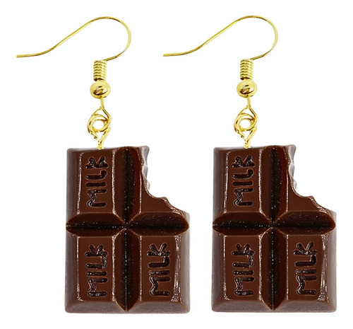 Aretes Pendientes Helados Chocolates De Resina Mujer Niñas