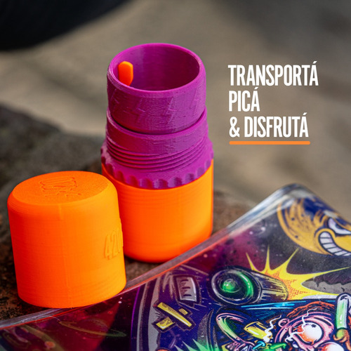 Imagen 5 de 7 de Picador Grinder Tainer Naranja/violeta