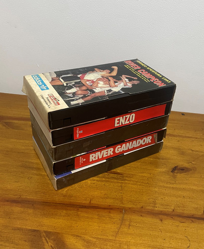 5 Vhs Videos River Campeon Pelicula Cassette El Grafico Tyc (Usado)