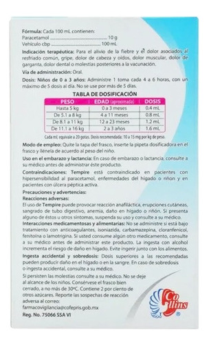 Tempire Pediátrico Solución 100/mg/ml Frasco30 Ml