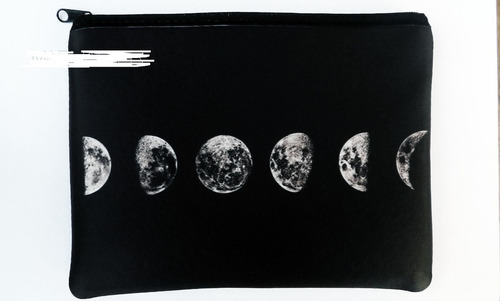 Sobre 25x17cm Portacosmeticos Cartuchera Lunas Fase Lunar