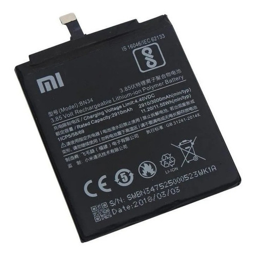 Bateria Xiaomi Redmi 5a - Bn34 Bn-34 Bn 34 Mod. 5 Pol.