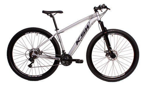 Mountain bike KSW XLt MTB aro 29 19 24v freios de disco mecânico câmbios Dianteiro Importado y Traseiro Importado cor prata/preto