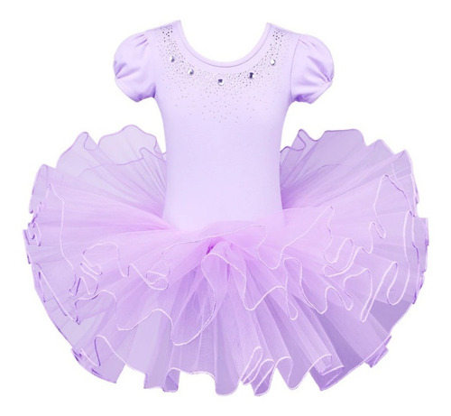 Imagem 4 de 8 de Vestido Infantil Ballet Bailarina Diamante Saia Tutu Armada