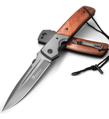 Nedfoss Gran Cuchillo De Bolsillo Para Hombre, Cuchillo Pleg