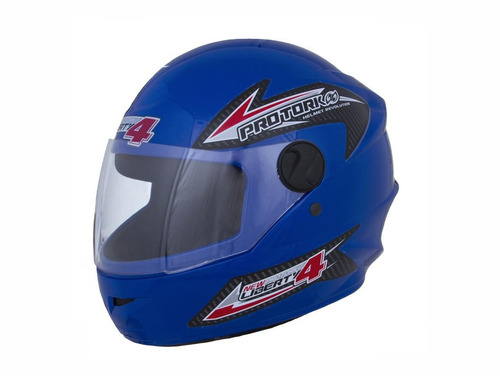 Casco Moto Integral Protork New Liberty Four Azul T 60