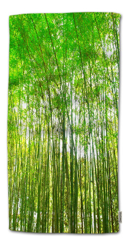 Swono Toalla Mano Bosque Bambu Natural Hermoso Hoja Verd Spa