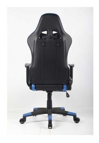 Imagen 2 de 10 de Silla Gamer Cabrera Tukasa Azul Con Negro Con Cojines Nueva