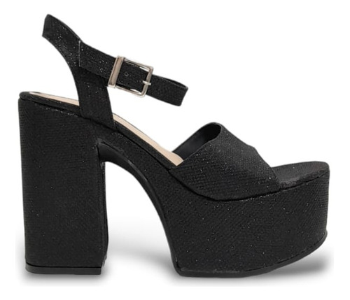 Sandalias París Glitter Black