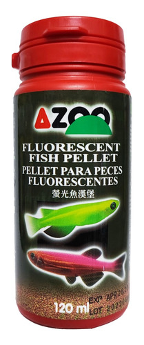 Pellet Para Peces Fluorescentes 120 Ml Azoo Pez Transgenico