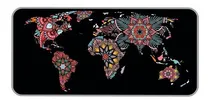 Comprar Desk Pad Gigante Xxl Escritorio Cdtek 84 X 38 Cm Mandala Map Color Mundo Diseño impreso Mandala Maps