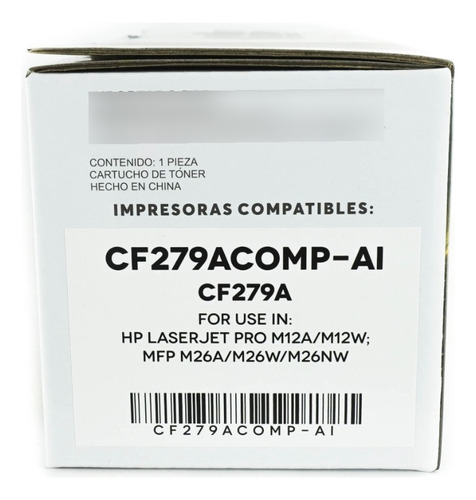 5 Pza Toner Pro Cf279a 79a Compatible Con M26