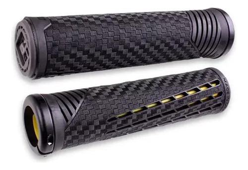 Manopla Odi Bike Cf Grips V2.1 Lock-on (135mm) Preto/amarelo