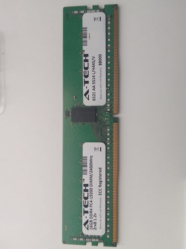 Memoria Ram 16gb Pc4-19200 Dimm Ddr4 2rx8 1.2v Server