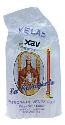 15 Vela Velita Empaquetada Blanca Coromoto 1078 1.64 Xavi