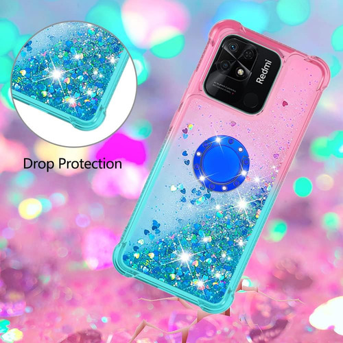 Funda Protectora De Tpu Para Xiaomi Redmi 10c Con Efecto Arena Movediza Brillante Con Efecto Arena Movediza Con Funda Protectora En Cuatro Esquinas