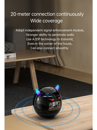 Altavoz Bluetooth Reloj Despertador Audio Mini Subwoofer