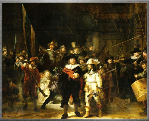 Cuadro La Ronda Nocturna De Rembrandt 1640-1642 