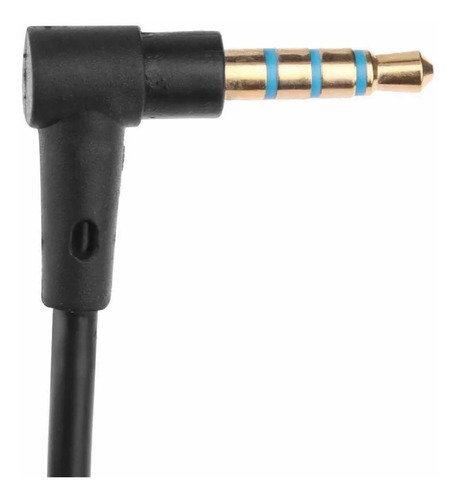 Cable Auxiliar Para Qc25 Microfono Y Control De Volumen Color Negro
