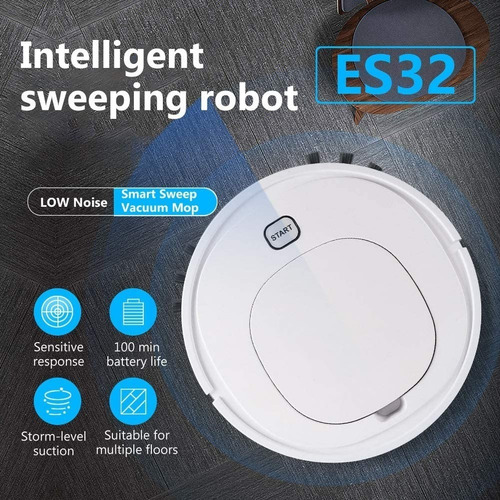 Imagen 4 de 7 de Aspiradora Robot Trapeadora Inteligente 3 En 1 Vacuum - Mli