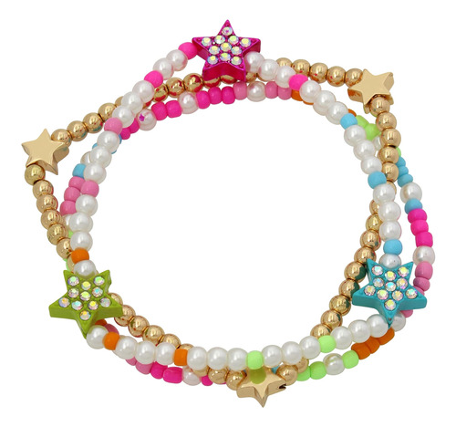 Conjunto De Pulsera De Perlas Estrelladas