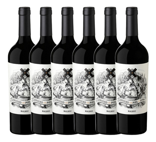 Vino Tinto Cordero Con Piel De Lobo Malbec 750ml Caja X6