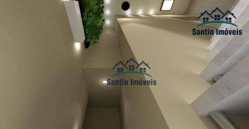Imagem 15 de 23 de Cobertura Com Elevador, 02 Quartos, (01 Suíte ) Quintal , Lavabo, 02 Vagas Cobertas À Venda, 89 M² - Campestre - Santo André/sp - Co0731