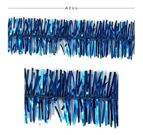 Imagen 4 de 9 de Lameta Colores 6 Cm Pack X 5 - Boa Guirnalda Deco Navidad