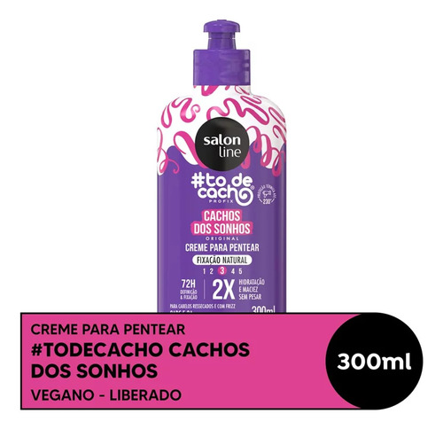 Crema De Peinar Cachos Dos Sonhos Salón Line Liberada 300 Ml