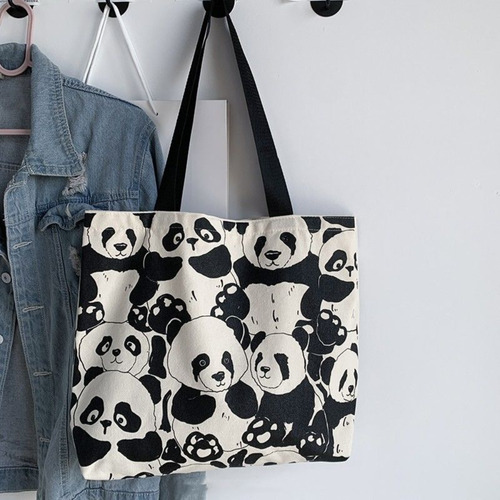 Bolsa De Mano Shopper Bags Con Dibujos Animados De Panda Par