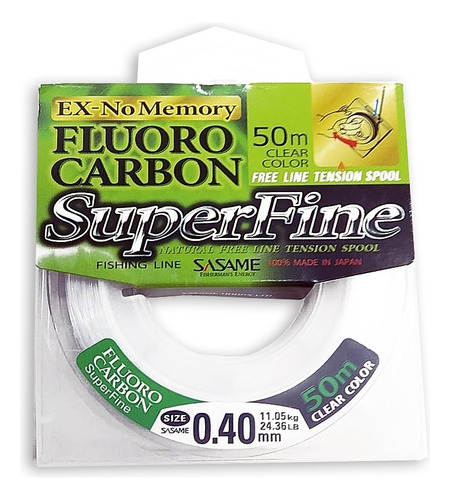 Tippet Fluorocarbon Superfine Sasame 50mts 0.40mm 11kg