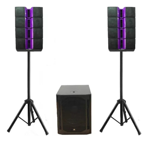 Sistema De Som Torre Waldman Line Up Duo L2 18x16,4 1000wrms